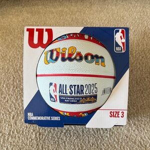 Wilson NBA All Star 2025 Basketball - White and Red